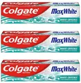 Colgate 3 x Max White mit weißen Kristallen, 100 ml pro Zahnpasta
