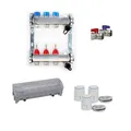 3 fach Heizkreisverteiler Premium Stellantrieb Komplett Set