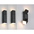 2er Set Led Wandleuchten Für Innen Schwenkbar Schwarz, Höhe 17cm