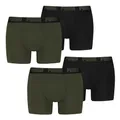 PUMA Herren Boxer Boxershorts Shorts Unterhosen Comfort Stretch 4er Pack, Wäschegröße:L, Artikel:-014 Forest Night Tonal