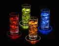 PRECORN 4x LED Untersetzer Bierdeckel Leuchtend f Getränke Gläser Flaschen Party
