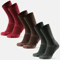 CLASSIC WANDER CREW SOCKEN - 3-Pack - Braun | Rot | Grün - 35-38