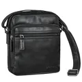 STILORD 'Kony' Vintage Umhängetasche Herren Leder - Robuste Männerhandtasche - Herrentasche zum Umhängen Schulter-Tasche Men - Crossbody Messenger Bag Klein aus Echtleder, Farbe:schwarz