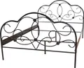 Metallbett - Doppelbett in schwarz pulverbeschichtet 140 x 200 cm