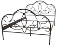 Metallbett Doppelbett Bett Bettgestell in schwarz pulverbeschichtet 140 x 200 cm