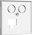 Homeway Zentralplatte TV+LAN 55x55 55x55mm rws Multi-Einsatz/Abdeckung für Daten- und Kommunikations-Anschlusstechnik 4250679716306