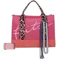 Fritzi aus Preußen Schultertasche Tote Bag Limited Summer Canvas Leo Pink Fruity - Rosa