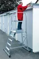 Guenzburger Steigtechnik MUNK 303107 Aluminium Podesttreppe fahrbar