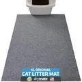 Drymate Original Katzenstreu-Matte, enthält Unordnung aus der Box für saubere Böden, urinfest, weich auf Katzenpfoten, saugfähig/wasserdicht, maschinenwaschbar, langlebig (73,7 x 91,4 cm) (hellgrau)