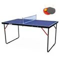 MUWO Mini-Tischtennisplatte faltbare Mini Tischtennisplatte (inkl. Netz, Schläger und Ball), inkl. Netz