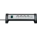 Premium-Office-Line Steckdosenleiste 4-fach schwarz/hellgrau, 1,8 Meter, 2x USB