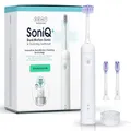 ZENT SoniQ+ Elektrische zahnbürste 2in1, Schallzahnbürste mit 60°-Rotationsbewegung, 5 Reinigungsmodi, ideal für empfindliche Zähne, Hohe Wasserdichtigkeit IPX7, inklusive Induktionsladegerät, Weiß