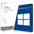 Windows 8.1 Pro + Office 2016 Home & Student 32/64 Bit