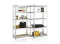 Juskys Lagerregal Basic 6er Set 180x90x40 cm – Metall Schwerlastregal, 30 Böden, 5250 kg
