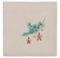 Greengate Papierserviette Greengate Stoffserviette JUANA Sand mit Tannenzweig Gestickt