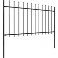 vidaXL Gartenzaun | Stahl | Stabil | Rechteckig | Modern - Schwarz