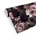 K&L Wall Art Mustertapete Vintage Blumentapete Floral Schlafzimmer Tapeten Lila Mustertapete Blumen, Blütentraum Tapete