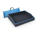 Bestlivings Faltbares Haustierbett für Hunde und Katzen Blau 80x60cm Reisebett