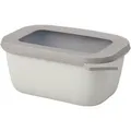 Mepal Vorratsdose Cirqula, Weiß, Hellgrau, Kunststoff, 1,5 L, 1.5 cm, BPA-frei, lebensmittelecht, luftdichter Verschluss, auslaufsicher, Deckel mit Sichtfenster, Küchenzubehör, Vorratsbehälter, Vorratsdosen