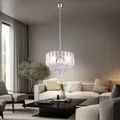 Kristall Pendel Lüster Ess Zimmer Decken Beleuchtung Chrom Pendel Lampe klar
