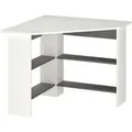 Vicco Eckschreibtisch, Weiß, Anthrazit, Holzwerkstoff, 5 Fächer, Formgebogen, 90x74x90 cm, Arbeitszimmer, Schreibtische, Eckschreibtische