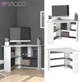 Eckschreibtisch Schreibtisch Bürotisch Arion 90x90cm weiß Computertisch Vicco