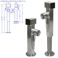 2x Stützfuß für Anhänger Ausdrehstützen Schwenkstützen Heckstützen 1300kg 1,3t