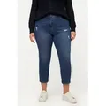 Ulla Popken Regular-fit-Jeans Mom-Jeans lässige Passform 5-Pocket-Schnitt blau 62