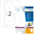 HERMA 8624 CD-Etiketten Maxi A4 Ø 116 mm weiß Papier matt blickdicht 20 St.
