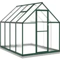 vidaXL Gewächshaus mit Fundamentrahmen Grün 224x169x202 cm Aluminimum 3266324