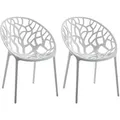 CLP Gartenstuhl Hope (2er Set), Kunststoff, stapelbar, wetterfest grau