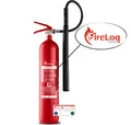 FireLoq® 5kg Co2 im Stahl Behälter 89B mit Prüfnachweis und Wandhalter