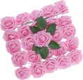 Künstlicher Rosenstrauß rosa 25 Stück Dekoration Blumen Set