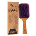 Anwen Holzhaarbürste Paddle Brush breit antistatisch für lange, dichte Haare