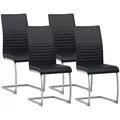 Albatros Freischwinger, Schwarz, Metall, 4-Sitzer, 45x99x59 cm, Esszimmer, Stühle, Esszimmerstühle, Schwingstühle