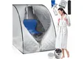 tectake Sauna Mobile Dampfsauna ThermaLuxe II, 1000 W, 15 Temperaturstufen, inkl. Fernbedienung, Matte, Klappstuhl und Tragetasche