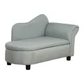 HOMCOM Kindersofa Leinenimitat, Eukalyptusholz, Schaumstoff, Kunststoff