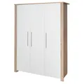 roba Kleiderschrank 'Malo', 3-türig, Weiß / Eichen-Dekor - B-Ware