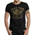 GASOLINE BANDIT® T-Shirt für Rocker, Biker, Racer: Road Trip schwarz 3XL