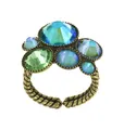Konplott Ring Water Cascade Glam Grün antik Messing Damenring Fingerring variabe