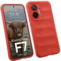 Robuste Handyhülle für Xiaomi POCO F7, Bizon Case Tur, Rot