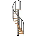 Dolle Spindeltreppe Calgary Ø 120 cm Buchenfurnier Geländer Anthrazit FSC