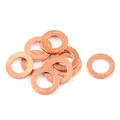 sourcing map 10Stk 8mm x 14mm x 1mm Flach Ring Kupfer Zerquetschen Scheibe Dichtung Befestigung de