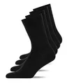 Snocks Herren & Damen Tennissocken (4x Paar) Lange Haltbarkeit Dank Bester Qualität, 02 Schwarz (4x Paar), 39 - 42