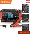 Multifunktionales 8A Ladegerät für 12V/24V Batterien - LCD Display und Schutz