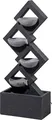 dobar® 96180e "Vesta Design Gartenbrunnen Groß 4 Schalen | LED Beleuchtung | Outdoor Wasserfall Polyresin | Wasserspiel Kunststein | Springbrunnen für Garten/Terrasse/Balkon | 41 x 21 x 100,5 cm