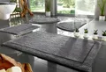 Badematte "Kapra, Badvorleger, Badezimmer Teppich", beidseitig nutzbar-fußbodenheizungsgeeignet-strapazierfähig, mit Bordüre, Badteppich, Badematte grau 1 St. rund ( Ø 80 cm) - 1 St.