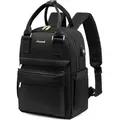 Damen Mini Rucksack Schwarz Wasserdicht Daypack Handtasche 2 in 1