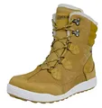GUGGEN Mountain HPC57 Damen Fellstiefel gefüttert mit echter Lammwolle und Synthetik Winterstiefel Winterschuhe Echtleder Leder Stiefel wasserdicht mit Membran Braun, EU 40