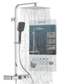 SCHÜTTE Duschsystem OCEAN, Edelstahl Regendusche mit Thermostat und Ablage, Dusc